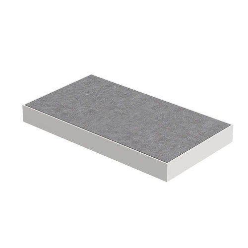 INK INK Tilo Contra Tegelframe - 40x22x4cm - watervaste constructieplaat tegel - staal - Mat wit/Mat concrete