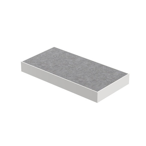 INK INK Tilo Versus Tegelframe - 36x18x4cm - watervaste constructieplaat tegel - staal - Mat wit/Mat concrete