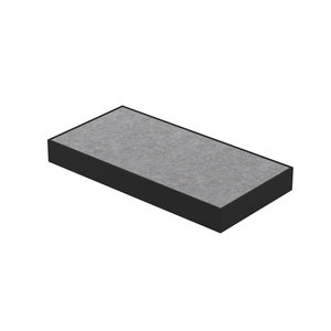 INK INK Tilo Versus Tegelframe - 36x18x4cm - watervaste constructieplaat tegel - staal Mat zwart/Mat concrete
