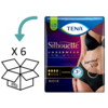 TENA Silhouette Normal Niedrige Taille Schwarz M / L - 6 Packungen