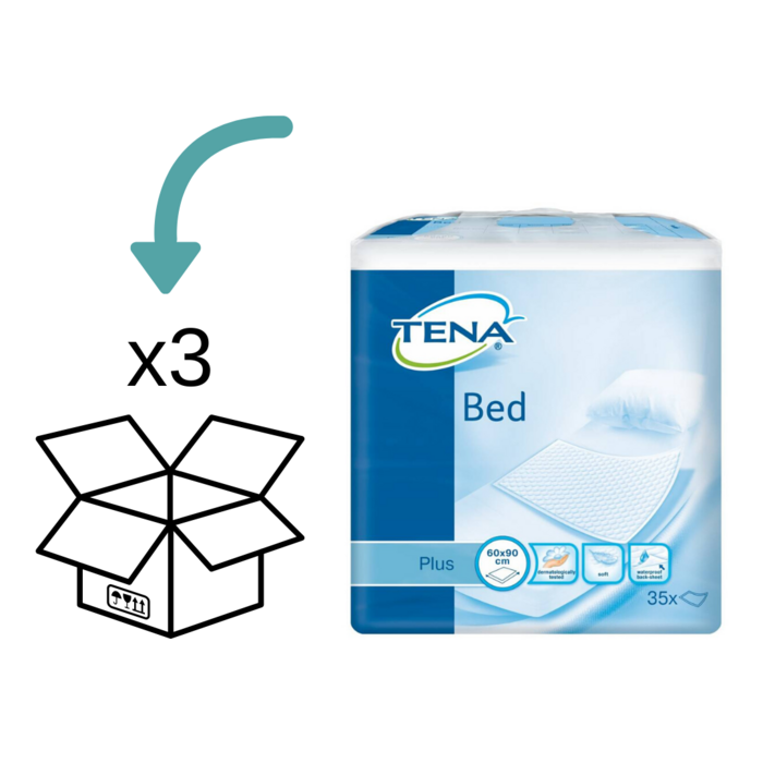 TENA Bed Plus 60 x 90 cm 35 Stück - 3 Packungen