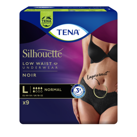 TENA Silhouette Normal Niedrige Taille Schwarz (M/L)