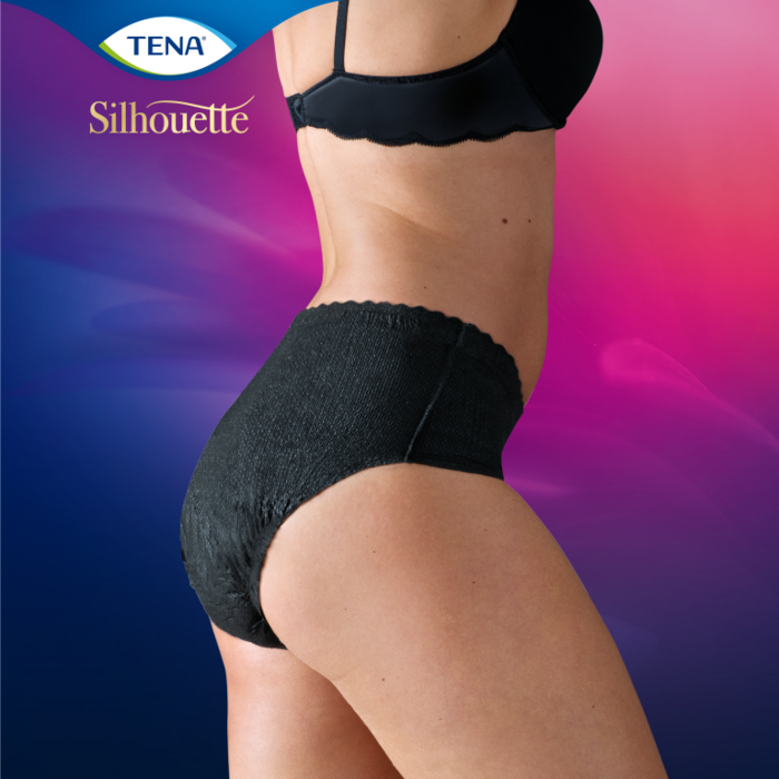 TENA Silhouette Normal Niedrige Taille Schwarz (M/L)