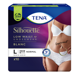 TENA Silhouette Normal Niedrige Taille Weiß Groß