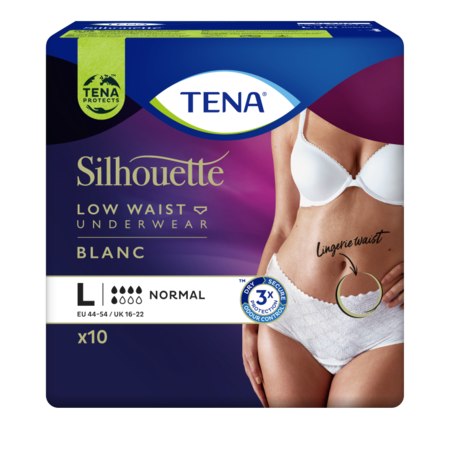 TENA Silhouette Normal Niedrige Taille Weiß (M/L)