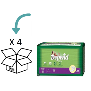 Depend Flex Super Plus | 4 Packungen | 56 Binden