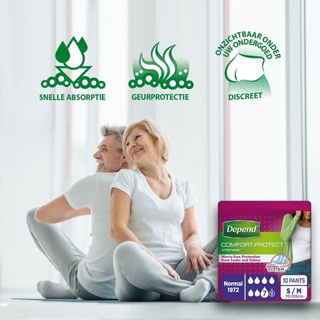 Depend Pants für Frauen Normal Large |6 Packungen | 54 Stück