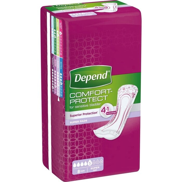 Depend Bandagen Super - 12 Packungen - 96 Stück
