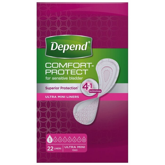 Depend Bandagen Ultra Mini - 12 Packungen - 264 Stück