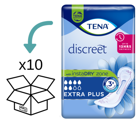 TENA TENA Discreet Extra Plus Binden - 10 Packungen