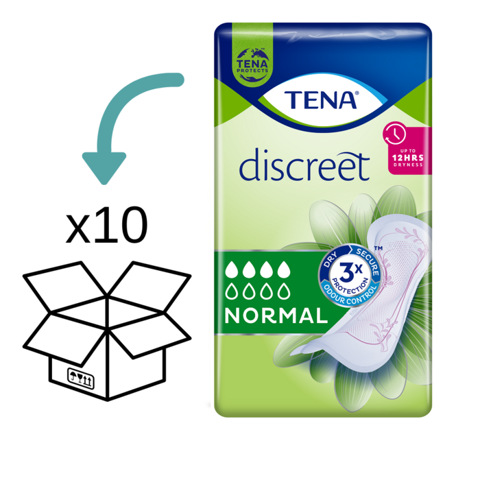 TENA TENA Discreet Normal - 10 Packungen