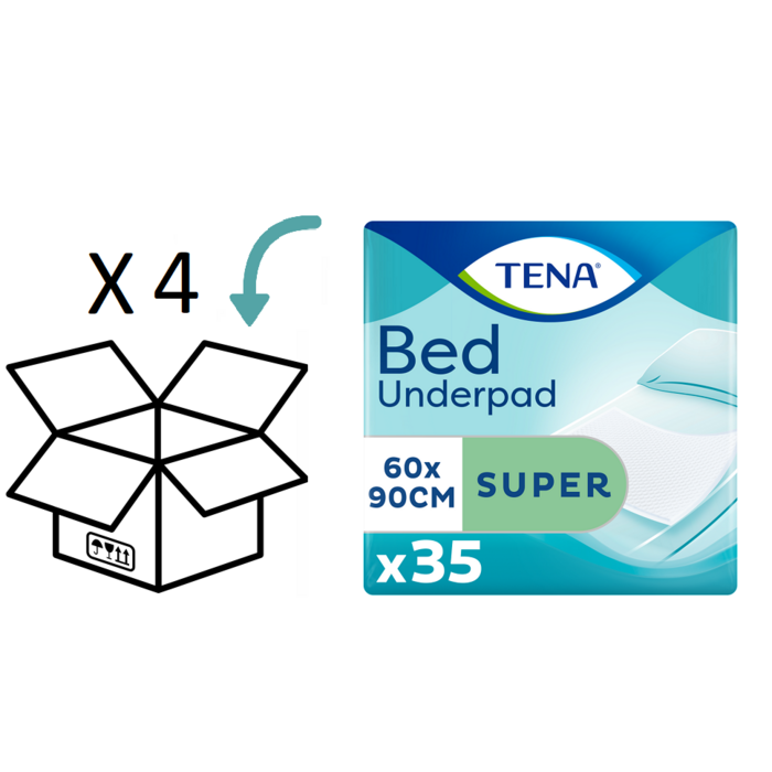 TENA Bed Super 60x90 cm 35 Stück - 4 Packungen