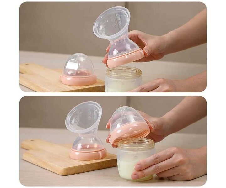 Brystpumpe Gen 3 med Flaske Dæksel Peach - 160 ml