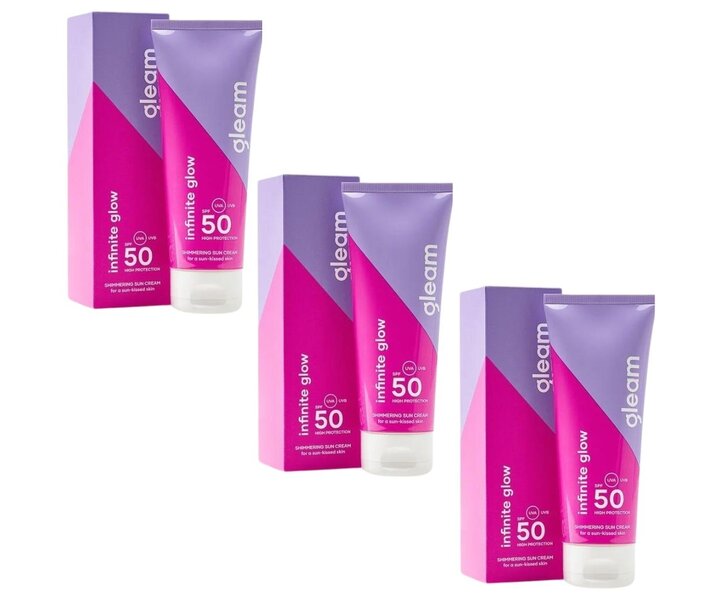 Glitter Zonnebrand SPF50 XL Voordeelverpakking - 3x100ml
