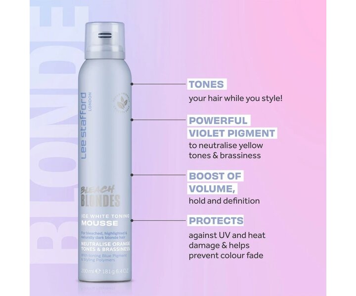 Bleach Blondes Ice White Toning Mousse - 200ml
