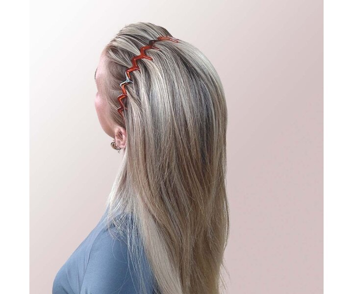 Trendy Zigzag Haarband Bruin