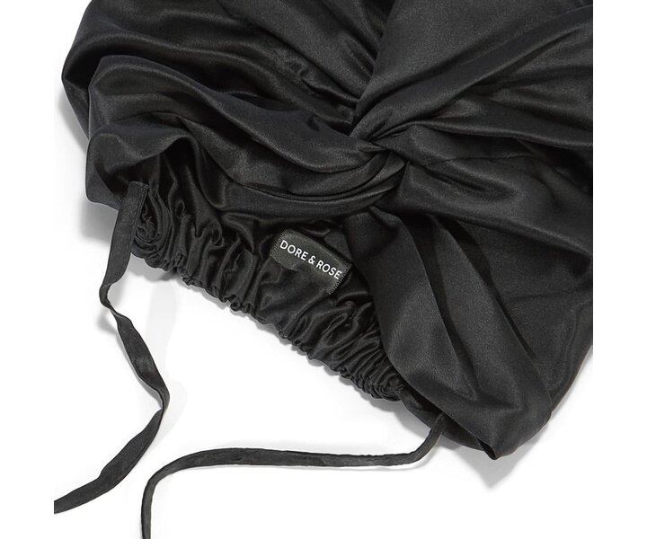 Premium Silk Bonnet Black
