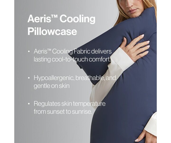 Cooling Pillowcase Navy Blue - 60x70