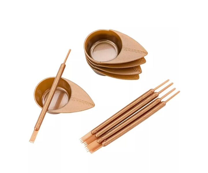 Eyelash & Eyebrow Mini Application Set Rose Gold - 10pcs