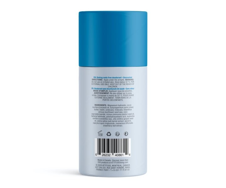 Unscented Baking Soda Free Deodorant - 85g