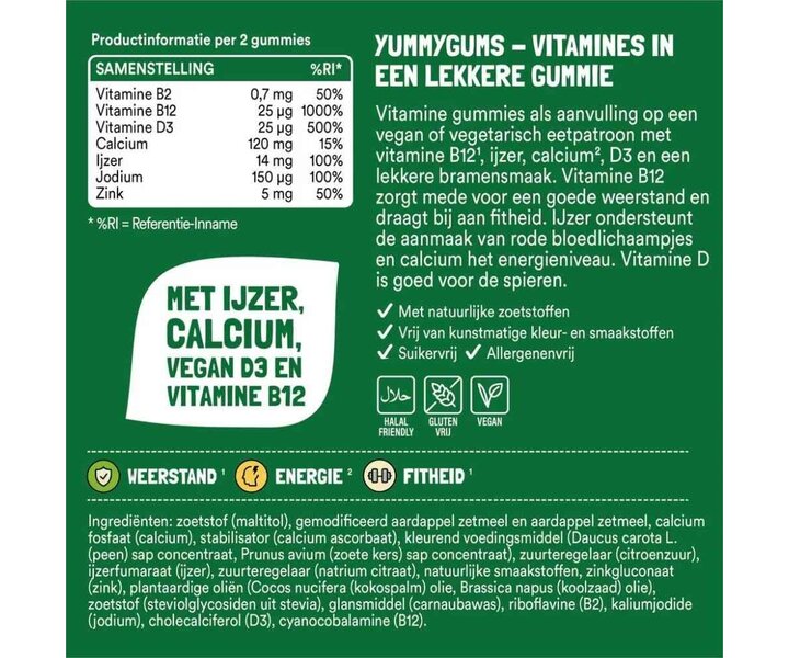 Iron Vegan Complex Gummies - 60pcs