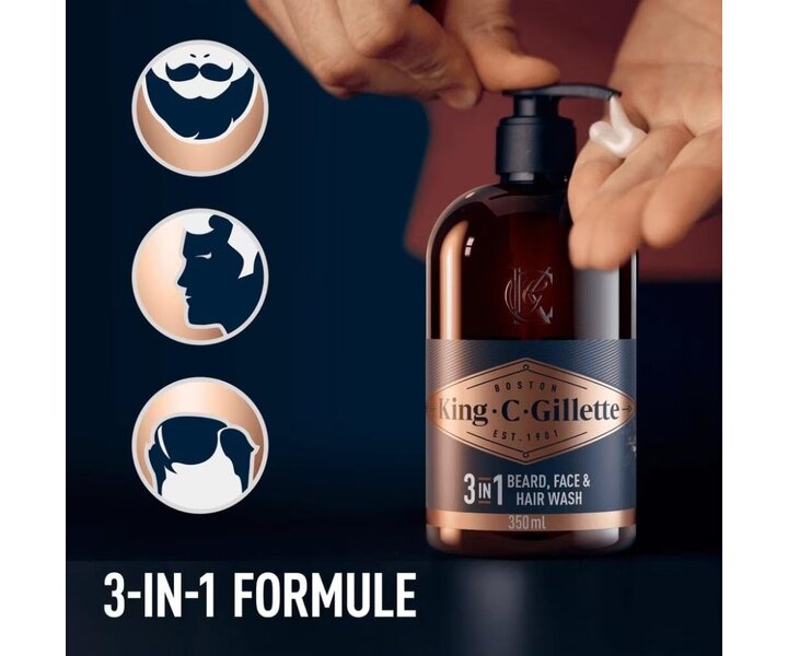 King C. Gillette Beard and Face Cleanser - 350ml