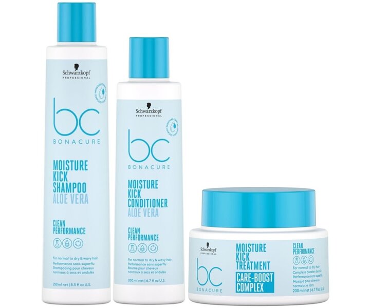 Bonacure Clean Performance Moisture Kick Care Set - 250+200ml+200ml
