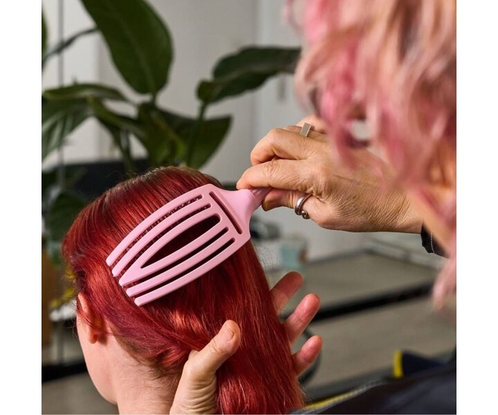 Finger Brush Combo Medium Pastel Pink Haarborstel