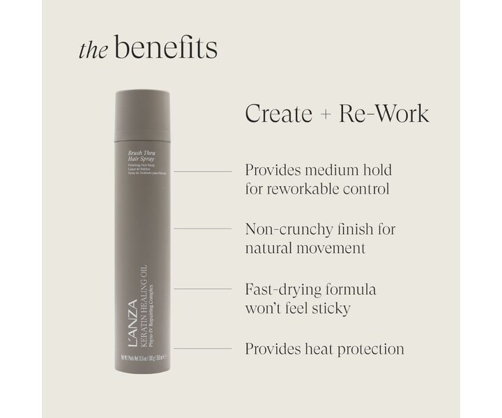 Keratin Healing Oil Brush Thru Hair Spray - 350ml