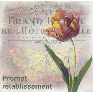 Grußkarte 'Prompt rétablissement' (7x7cm)
