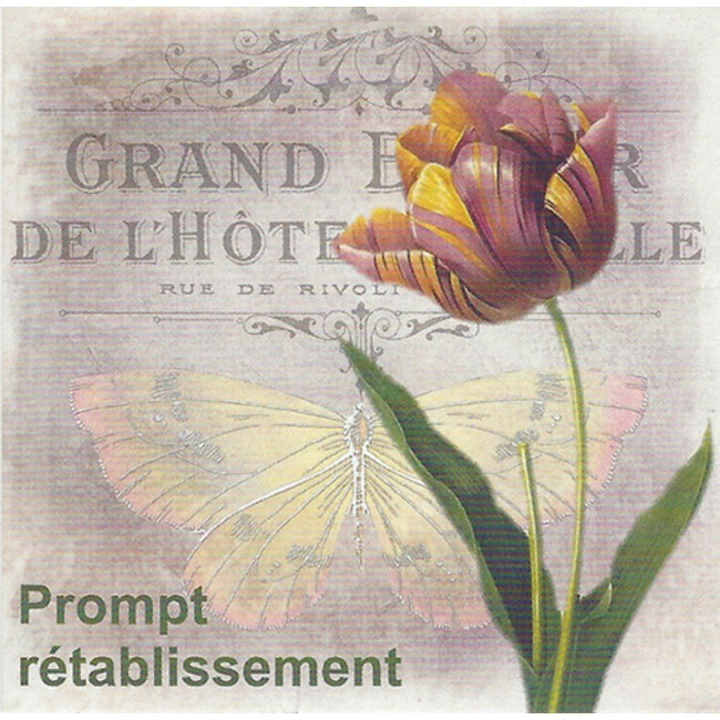 Carte de voeux 'Prompt rétablissement' (1 pièce) - Format 7x7cm