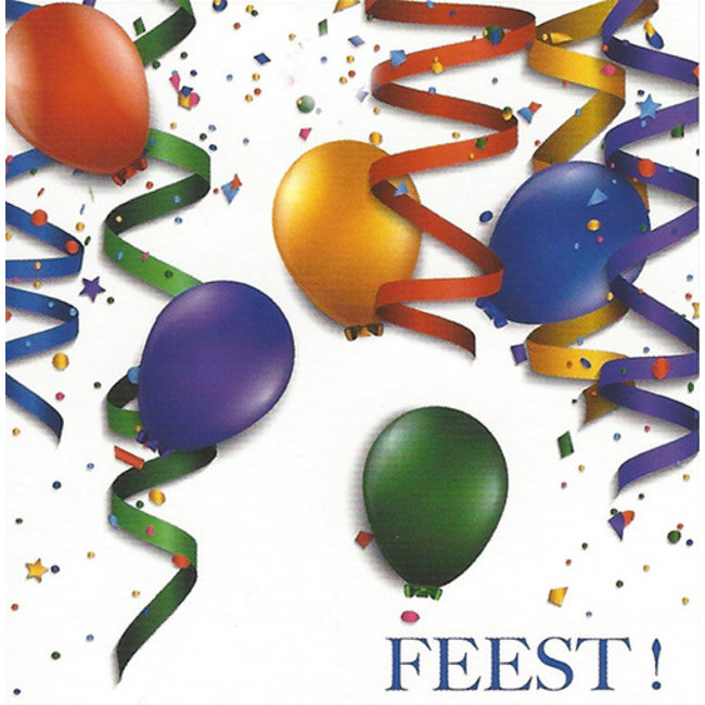 Greeting Card 'Feest!' (1 piece) - Festive Card for Special Occasions