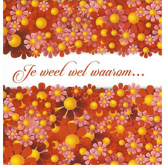 Wenskaart 'Je weet wel waarom' (7x7cm)