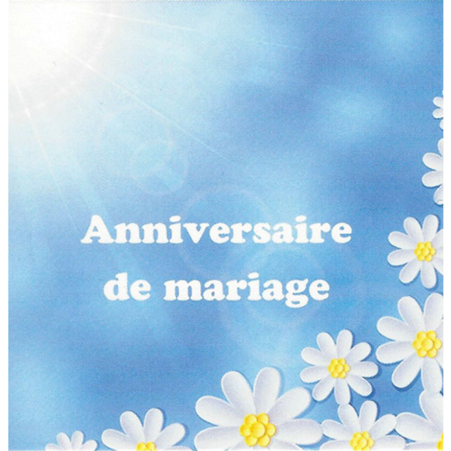 Greeting Card 'Anniversaire de Mariage' (1 pc) - Personalised Wedding Anniversary Card