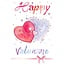 Grußkarte 'Happy Valentine' (11x17cm) - Liebevoll gestaltet für Ihren Valentinsgruß