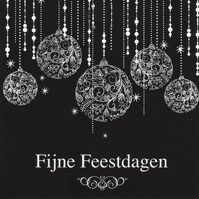 Greeting Card 'Fijne feestdagen' (7x7cm) - Personal Holiday Message