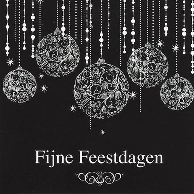 Wenskaart Fijne feestdagen 7x7cm