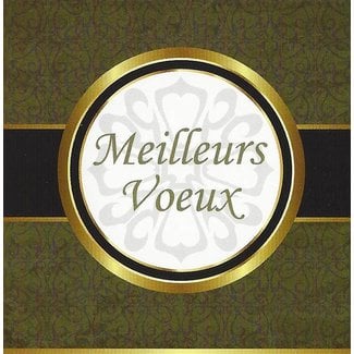 Grußkarte 'Meilleurs vœux' (7x7cm)