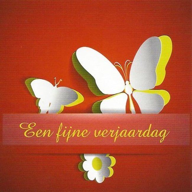 Carte de voeux Fijne verjaardag (1 pièce)