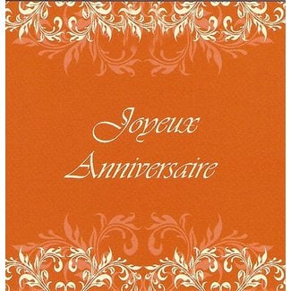 Grußkarte 'Joyeux Anniversaire' (7x7cm)