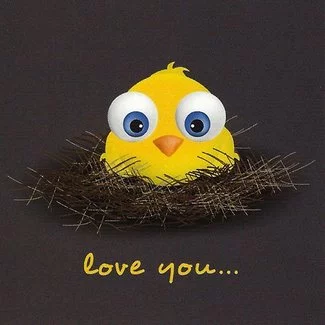 Grußkarte 'Love You' (7x7cm)