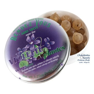 Rendez-Vous Suikervrije snoepjes (violet) 35g