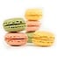 Macarons aardbei, pistache en citroen (6 stuks)