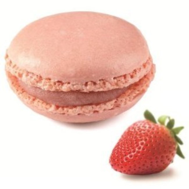 Macarons aardbei, pistache en citroen (6 stuks)