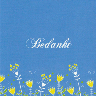 Greeting Card 'Bedankt' (7x7cm)