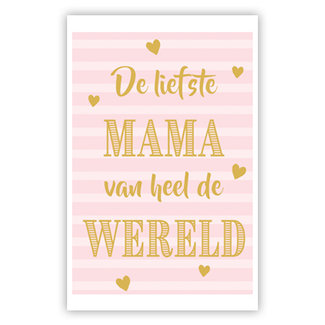 Carte de voeux 'De liefste Mama' (11x17cm)