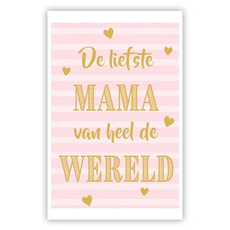 Greeting Card 'De liefste Mama' (11x17cm)