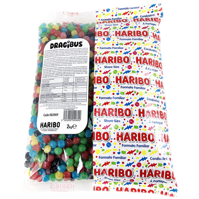 Haribo Fruchtige Dragibus 2kg Vorteilspack für echte Genießer