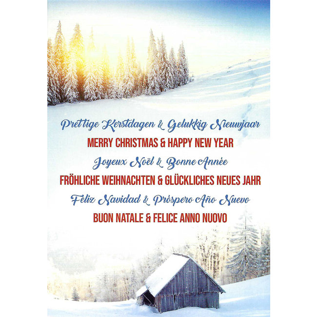 Grußkarte 'Merry Christmas & Happy New Year' (10,5x15cm) mit persönlicher Nachricht