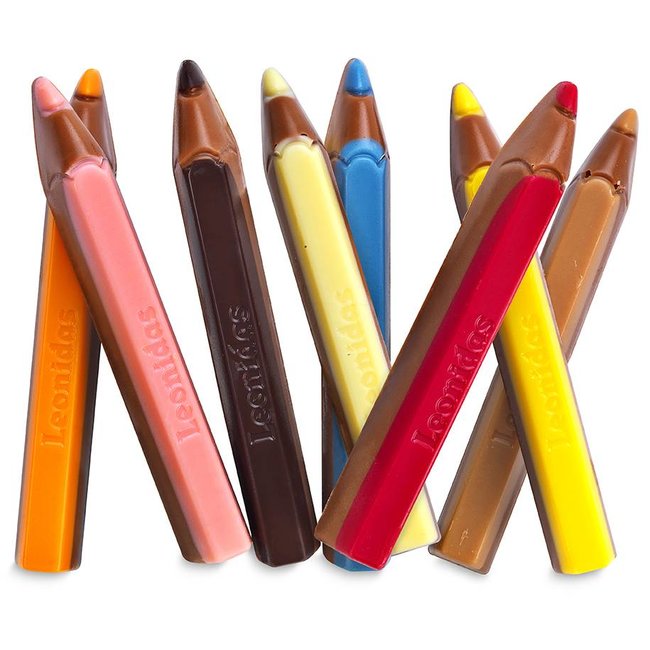 Leonidas Chocolade potloden in 8 kleuren (8 stuks)